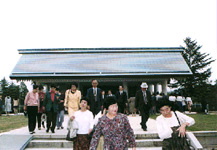 Believers visiting the gravesite